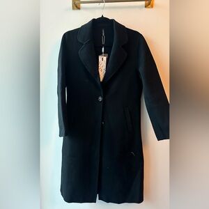 1051. Xuedanl Kuang Women’s Black Wool Coat Size L (165/88A) P2P 20”